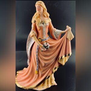 Lenox Peach and Gold Lady Sculpture